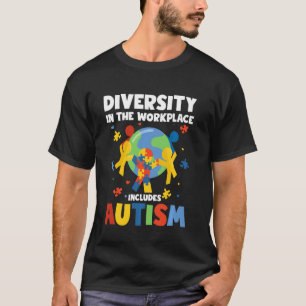 Camiseta Diversidade No Local de Trabalho Inclui Autismo Au