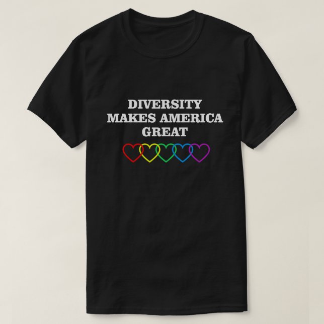 CAMISETA DIVERSIDADE TORNA EXCELENTE AMÉRICA (Frente do Design)