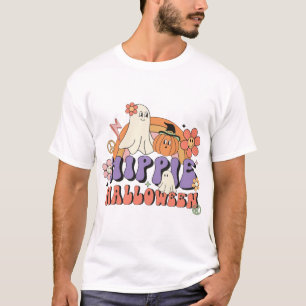 Camiseta Diversões de Halloween Designs Hippie Halloween Re