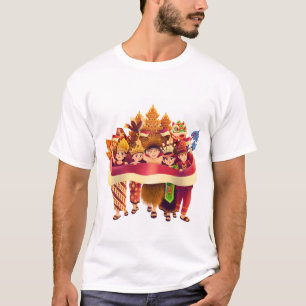 Camiseta Diversos Povos Indonésios Celebrando a Unidade