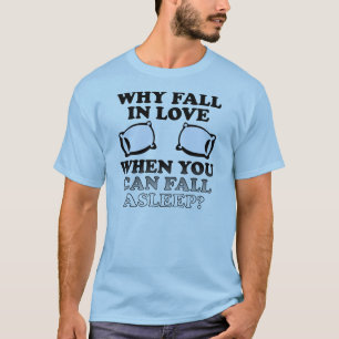 Camiseta Divertida Adormecer Apaixonado