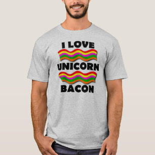 Camiseta Divertida Bacon Unicórnio