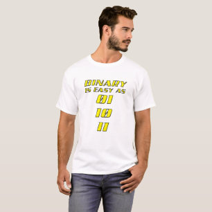 Camiseta Divertida Binária Fácil