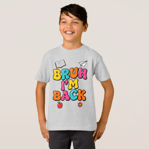 Camiseta Divertida 'Bruh Estou de Volta'   Estudan