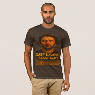 Camiseta Divertida 'Carregando Sono, Por Favor Agu
