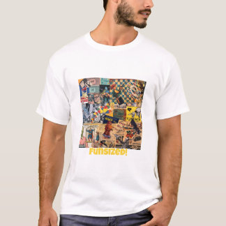 Camiseta divertida com colagem retrô