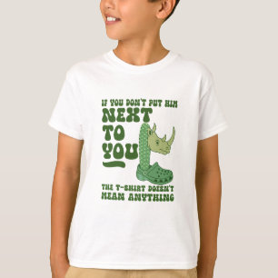 Camiseta Divertida com Design de Cacto, Rinoceront
