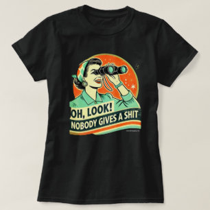 Camiseta Divertida com Gráfico Vintage - Camiseta 