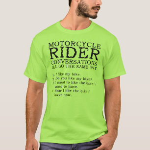 Camiseta Divertida Conversas de Motocicleta