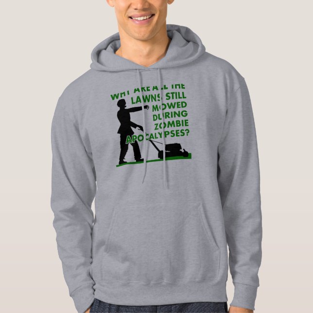 Camiseta Divertida Cortar a Grama no Apocalipse Zu (Frente)