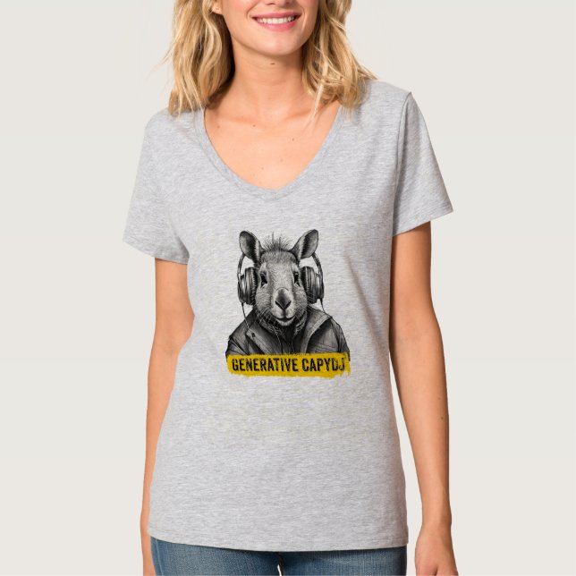 Camiseta divertida da Capybara legal (Frente)