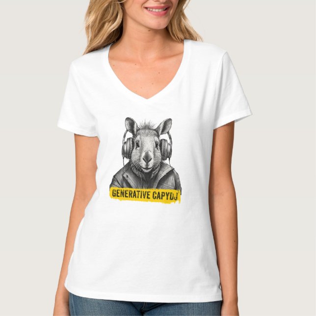 Camiseta divertida da Capybara legal (Frente)
