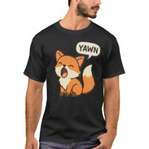 Camiseta Divertida da Raposa Bocejando – Animal Ad