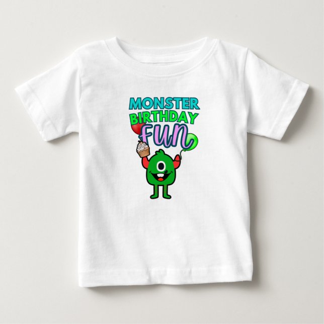 Camiseta Divertida de Aniversário de Monstro de Ha (Frente)