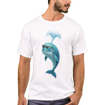 Camiseta Divertida de Baleia Azul 3D