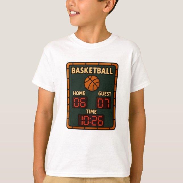 Camiseta divertida de basquete 6-7 (Frente)