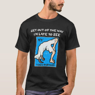 Camiseta Divertida de Cabra Parceira de Yoga Tardi
