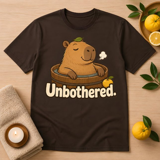Camiseta Divertida de Capivara Despreocupada no On (Criador carregado)