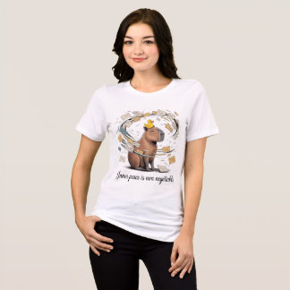 Camiseta Divertida de Capivara Paz Interior Não é