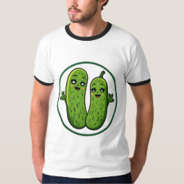 Camiseta Divertida de Casal de Picles Fofos Kawaii