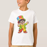 Camiseta divertida de desenho animado para menino
