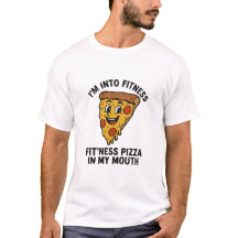 Camiseta Divertida de Fitness de Pizza – “Estou no