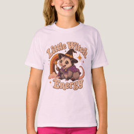 Camiseta Divertida de Gambá com Energia de Bruxinh