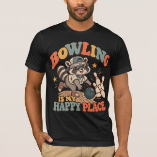 Camiseta Divertida de Guaxinim de Boliche – Divers