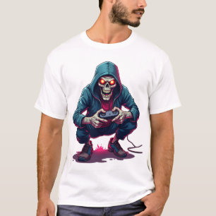 Camiseta Divertida de Halloween para Jogadores de