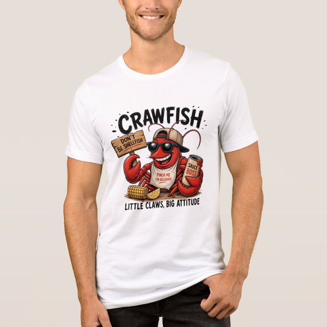 Camiseta Divertida de Lagostim – Amante do Marisco (Frente)