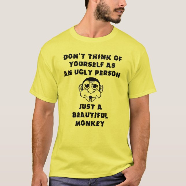 Camiseta Divertida de Macaco Engraçado Humor (Frente)