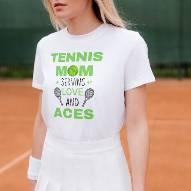 Camiseta Divertida de Mãe de Tenista – Amor e Ás (Criador carregado)