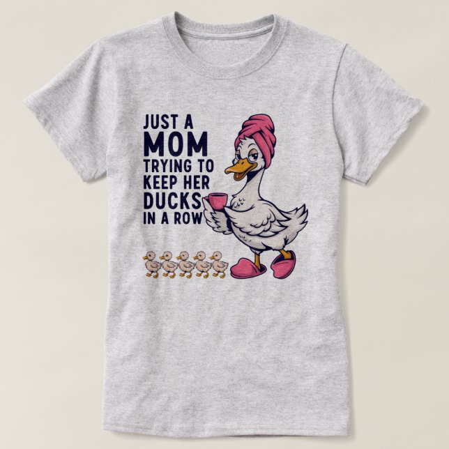 Camiseta Divertida de Mãe Tentando Manter seus Pat (Frente do Design)