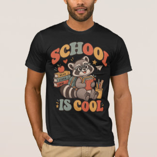Camiseta Divertida de Mapache Escolar – Diversão E