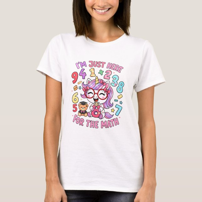 Camiseta Divertida de Matemática Estou Aqui Só pel (Frente)
