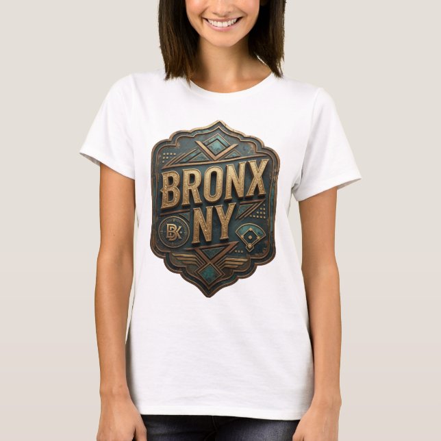 Camiseta Divertida de Ouro BRONX NY (Frente)