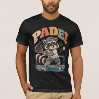 Camiseta Divertida de Padel com Guaxinim – Diversã