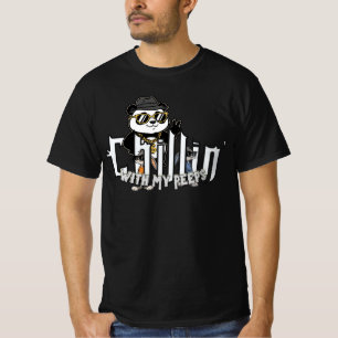 Camiseta Divertida de Panda 'Relaxando com Meus Am