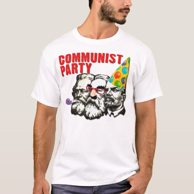 Camiseta Divertida de Paródia do Partido Comunista (Frente)