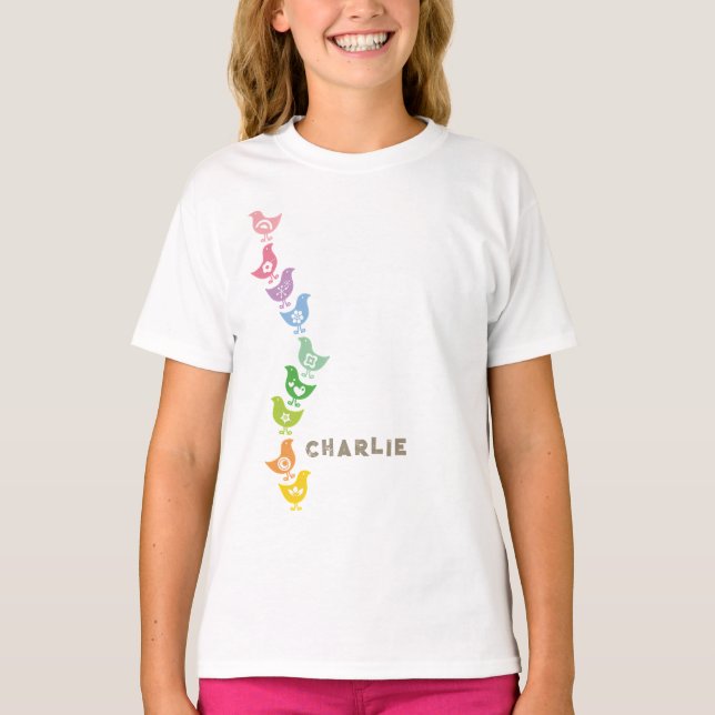 Camiseta divertida de Páscoa com frangos retro col (Frente)