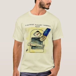 Camiseta Divertida de Peixe Grande Mentira