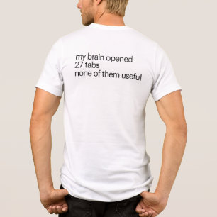Camiseta Divertida de Pensamento Excessivo Camis