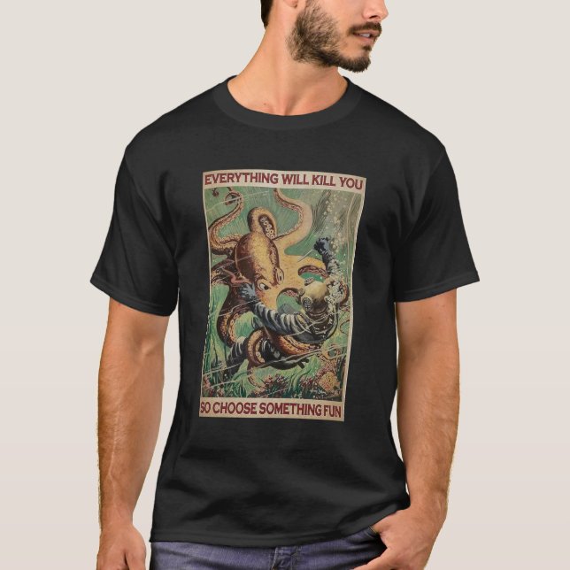 Camiseta Divertida de Polvo Vintage (Frente)