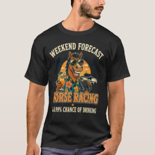 Camiseta Divertida de Previsão de Fim de Semana de