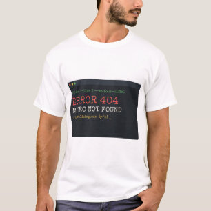 Camiseta Divertida de Programador Erro 404 Métro N