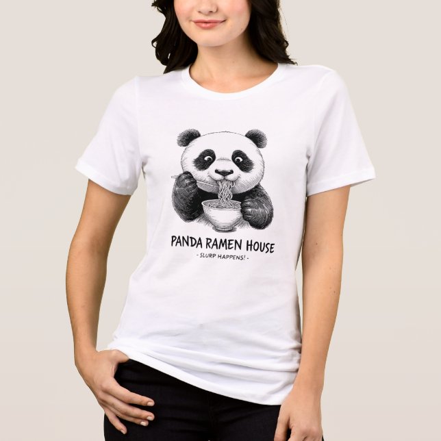 Camiseta Divertida de Ramen do Panda 🍜 “Casa de R (Frente)