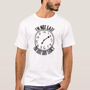 Camiseta Divertida de Relógio Não Atrasado – Apena