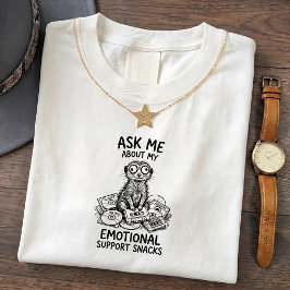 Camiseta Divertida de Suporte Emocional de Suricat