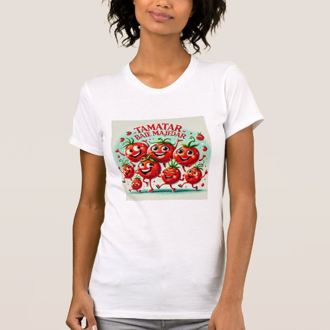 Camiseta divertida de tomate - Vibrante e alegre (Frente)