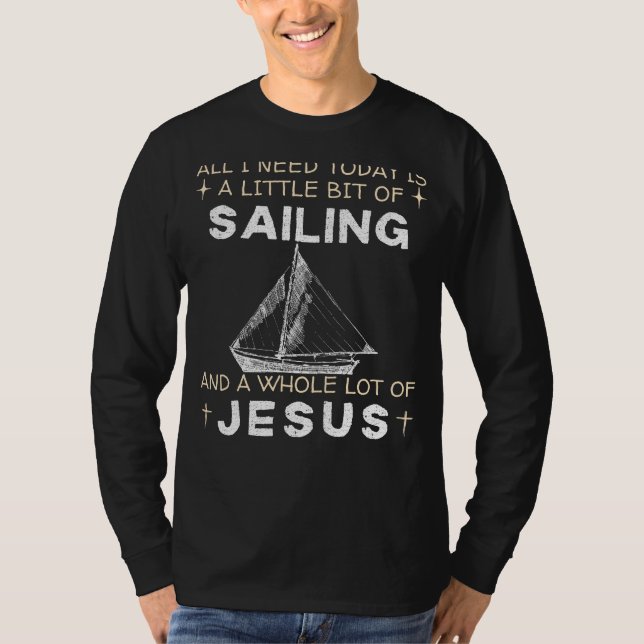 Camiseta Divertida de Vela & Jesus - Camisa Náutic (Frente)